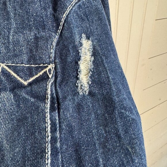 Amethyst Jeans Dark Wash Denim Button Front Jacket C35 - Picture 2 of 5